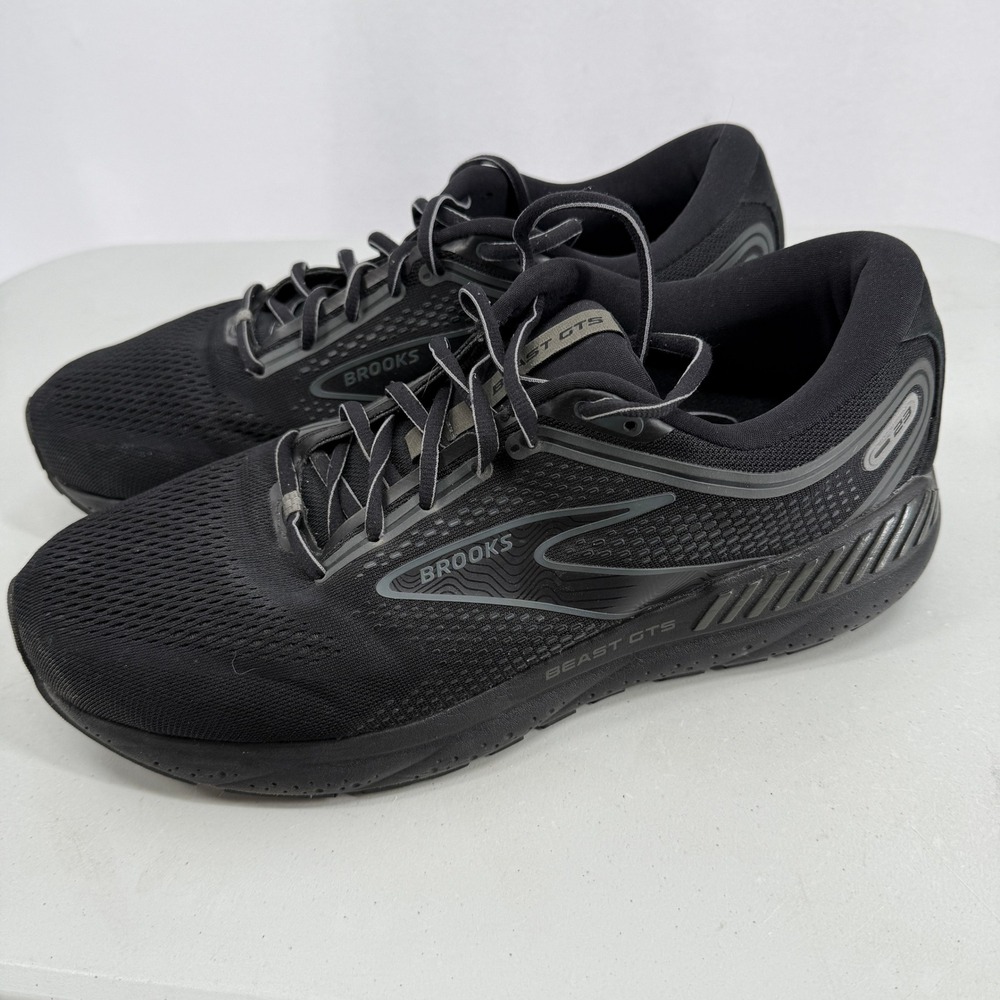 Brooks Beast GTS 23 Running Shoes Mens Size 12 EE Wide Black Stability Sneakers